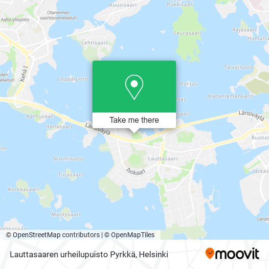 Lauttasaaren urheilupuisto  Pyrkkä map