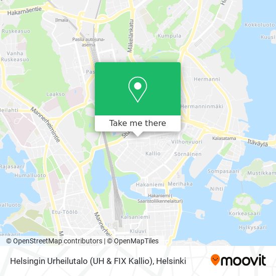 Helsingin Urheilutalo (UH & FIX Kallio) map