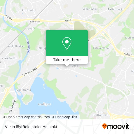 Viikin löytöeläintalo map