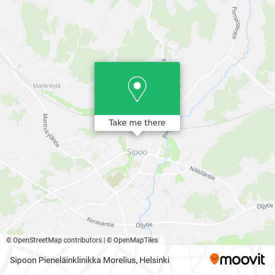 Sipoon Pieneläinklinikka Morelius map