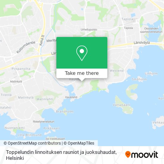 Toppelundin linnoituksen rauniot ja juoksuhaudat map