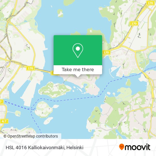 HSL 4016 Kalliokaivonmäki map
