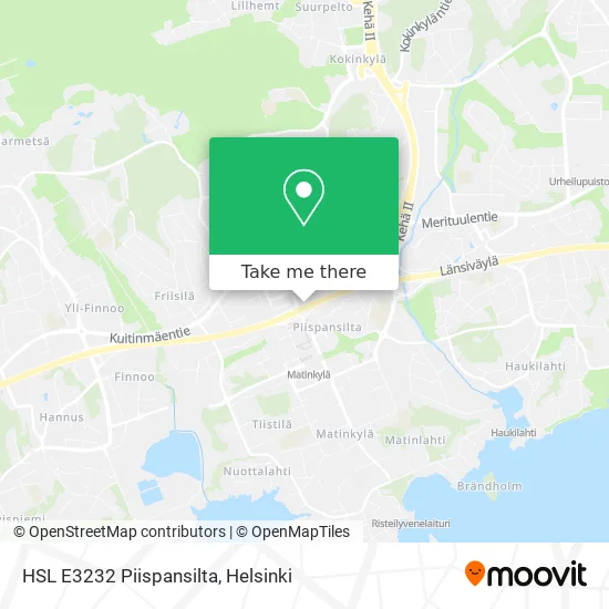 HSL E3232 Piispansilta map