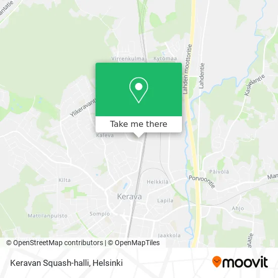 Keravan Squash-halli map