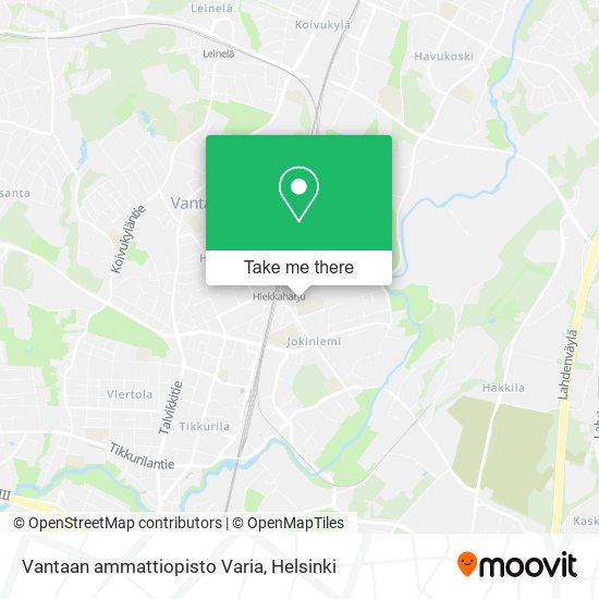 How to get to Vantaan ammattiopisto Varia by Bus or Train?