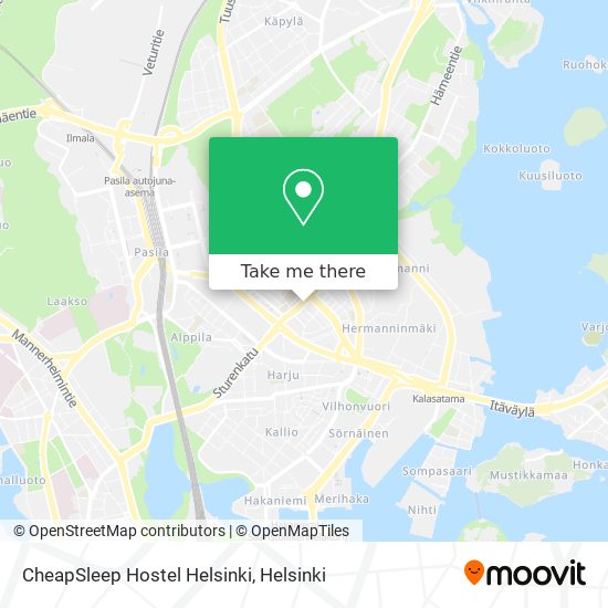 CheapSleep Hostel Helsinki map