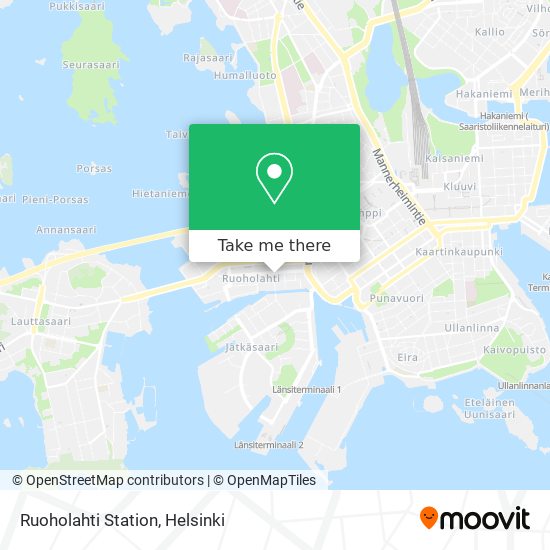 Ruoholahti Station map