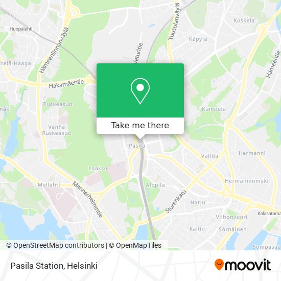 Pasila Station map