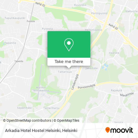 Arkadia Hotel Hostel Helsinki map