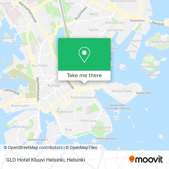 GLO Hotel Kluuvi Helsinki map
