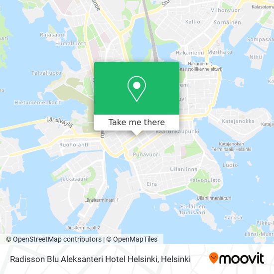 Radisson Blu Aleksanteri Hotel Helsinki map