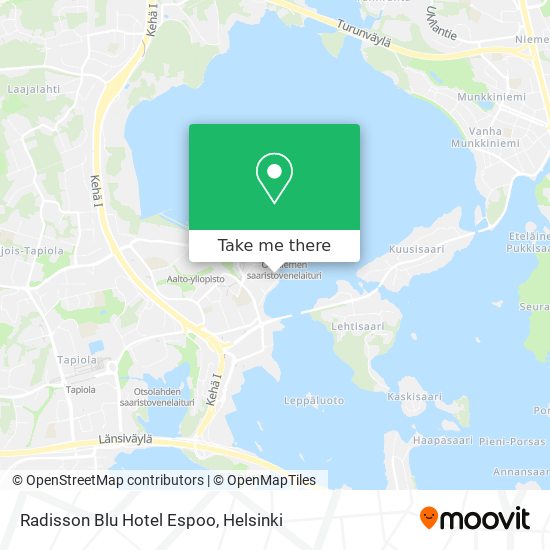 Radisson Blu Hotel Espoo map