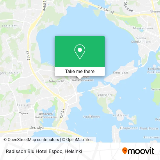 Radisson Blu Hotel Espoo map
