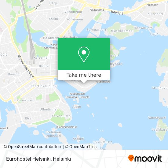 Eurohostel Helsinki map