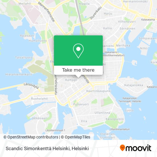 Scandic Simonkenttä Helsinki map