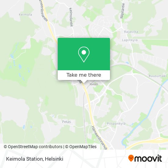 Keimola Station map