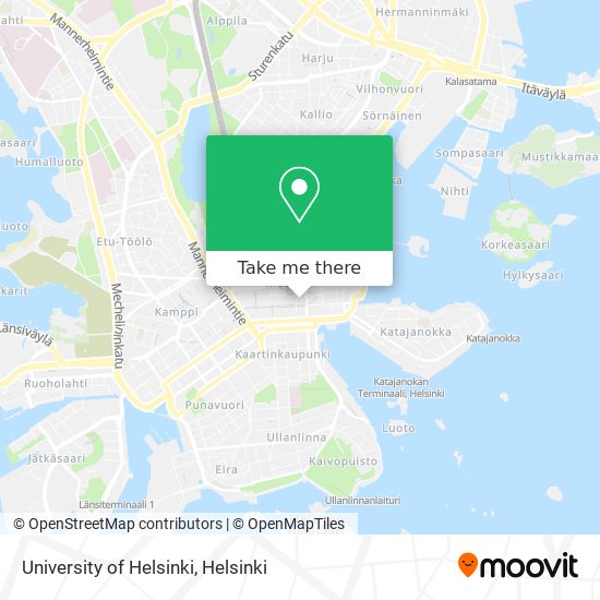 University of Helsinki map