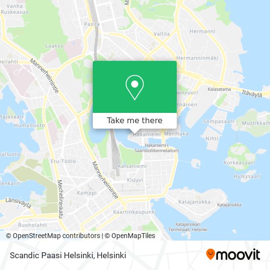 Scandic Paasi Helsinki map