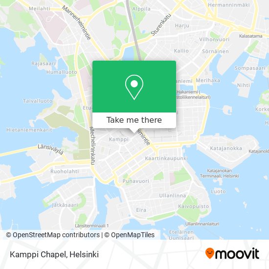 Kamppi Chapel map