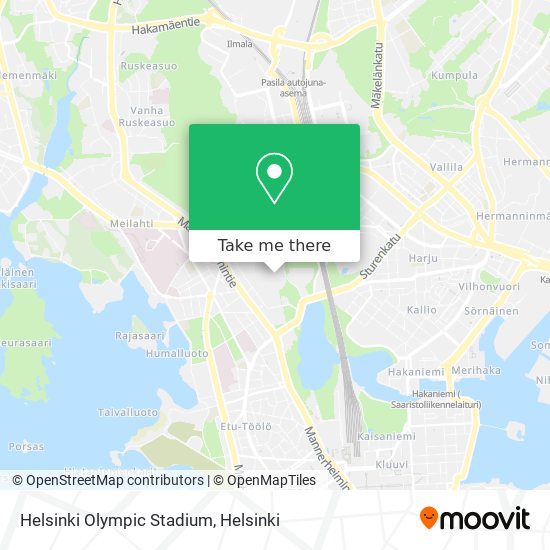 Helsinki Olympic Stadium map