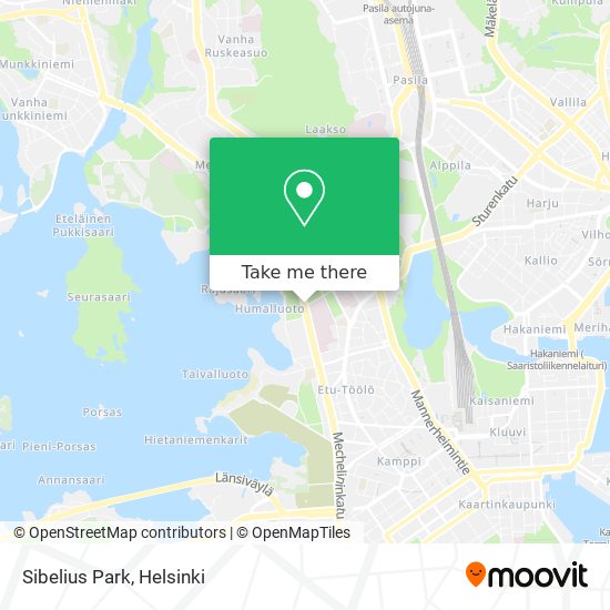 Sibelius Park map