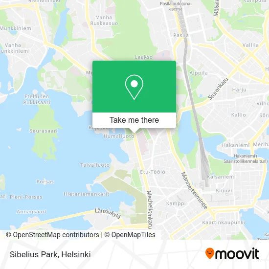 Sibelius Park map