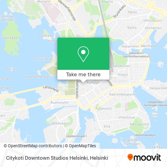 Citykoti Downtown Studios Helsinki map