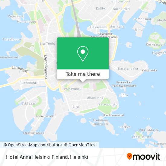 Hotel Anna Helsinki Finland map