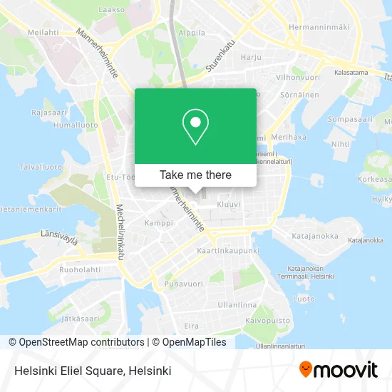 Helsinki Eliel Square map
