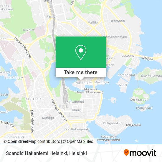 Scandic Hakaniemi Helsinki map