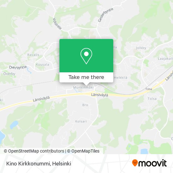 Kino Kirkkonummi map