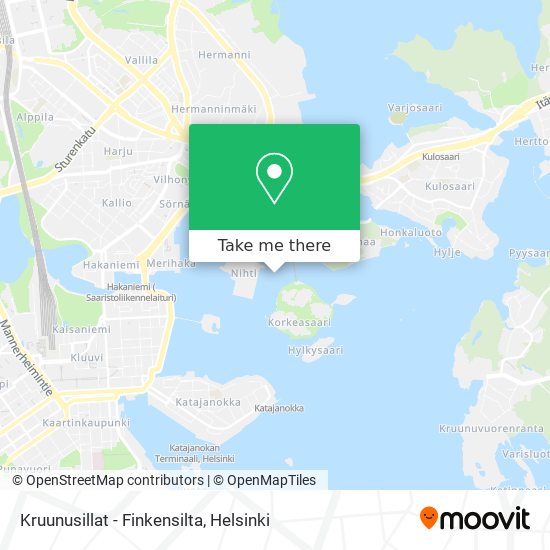 Kruunusillat - Finkensilta map