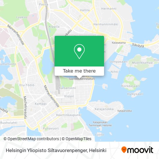 Helsingin Yliopisto Siltavuorenpenger map