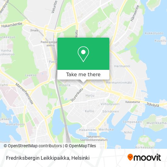 Fredriksbergin Leikkipaikka map