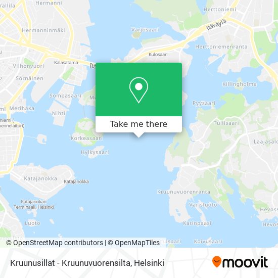 How to get to Kruunusillat - Kruunuvuorensilta in Helsinki by Bus, Metro,  Tram or Train?