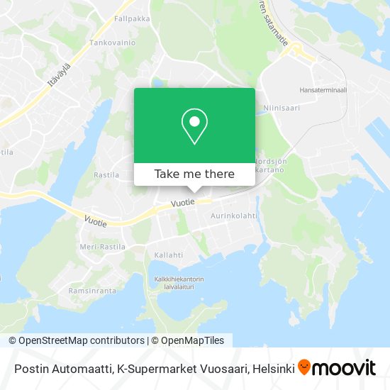 Postin Automaatti, K-Supermarket Vuosaari map