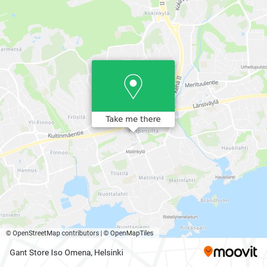 Gant Store Iso Omena map