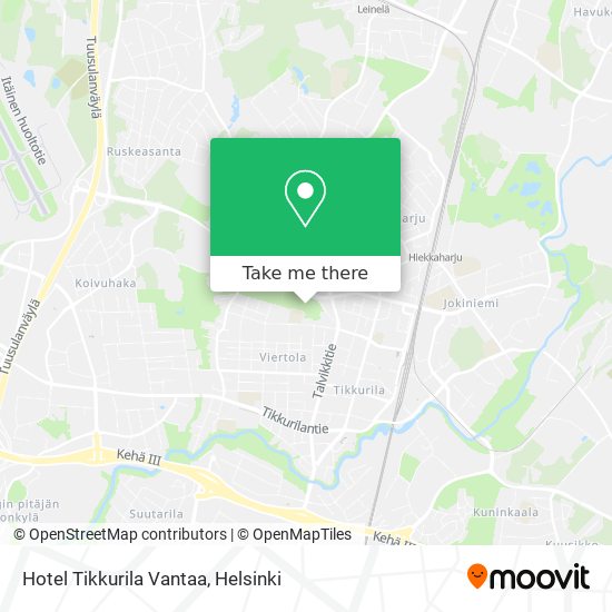 Hotel Tikkurila Vantaa map