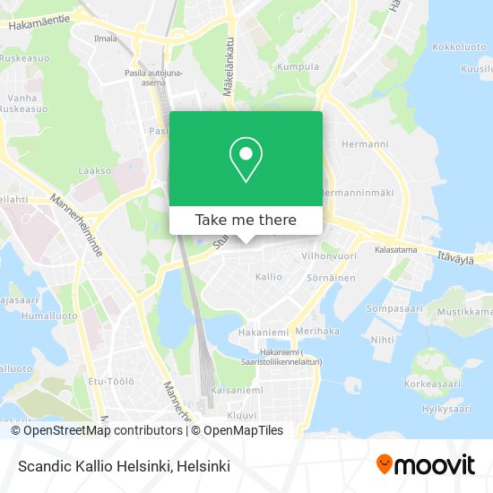 Scandic Kallio Helsinki map