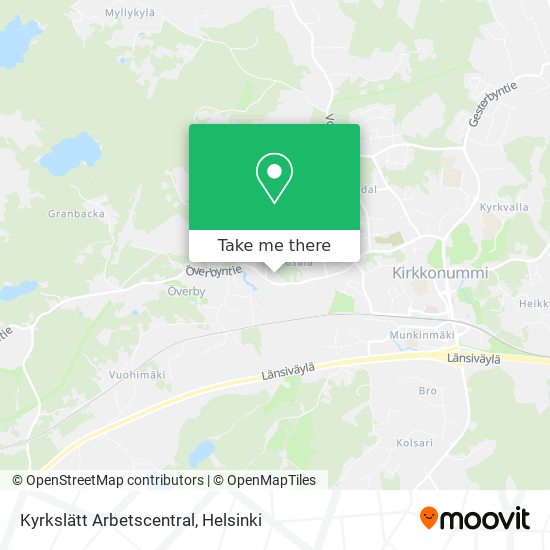 Kyrkslätt Arbetscentral map