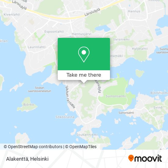 Alakenttä map