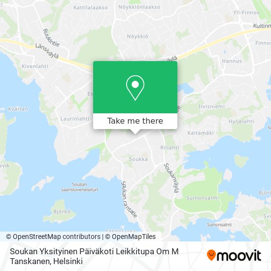 Soukan Yksityinen Päiväkoti Leikkitupa Om M Tanskanen map