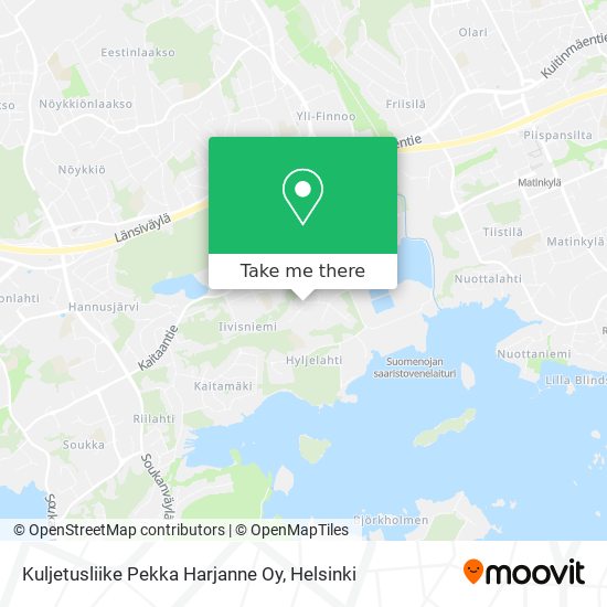 Kuljetusliike Pekka Harjanne Oy map