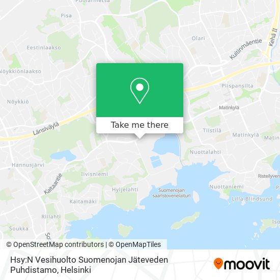 Hsy:N Vesihuolto Suomenojan Jäteveden Puhdistamo map