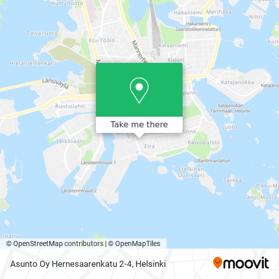 Asunto Oy Hernesaarenkatu 2-4 map
