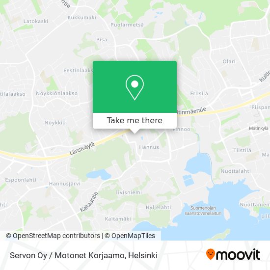 Servon Oy / Motonet Korjaamo map