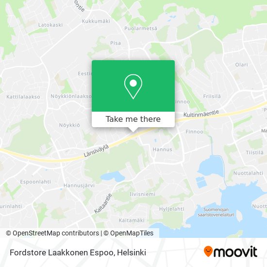 Fordstore Laakkonen Espoo map