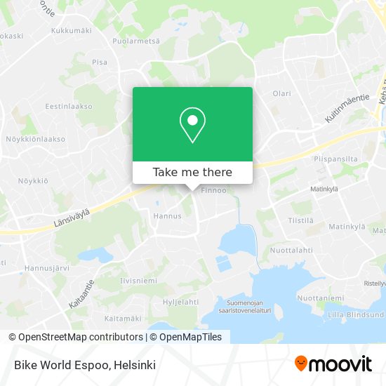 Bike World Espoo map