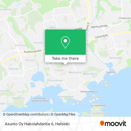 Asunto Oy Hakolahdentie 6 map