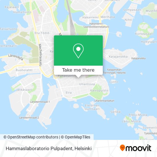 Hammaslaboratorio Pulpadent map